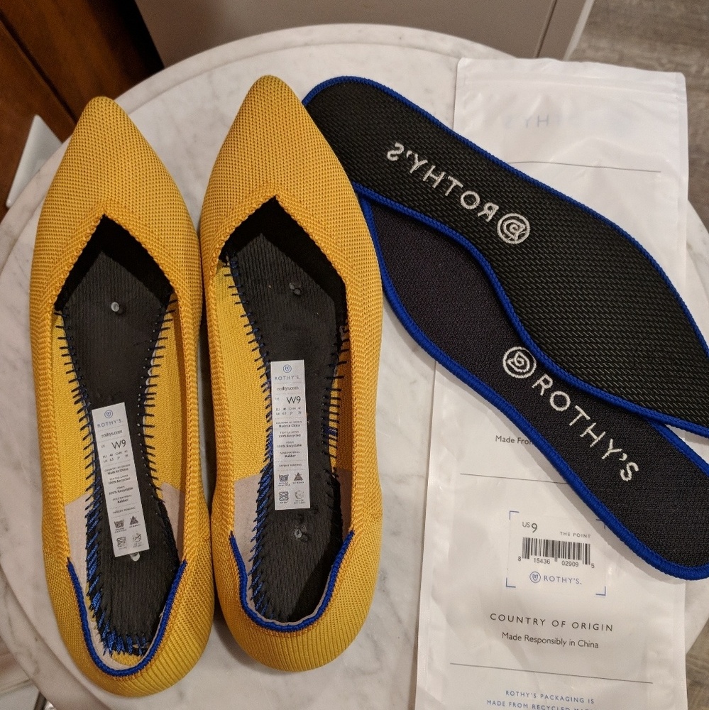 Rothy's Marigold Pointed Flats